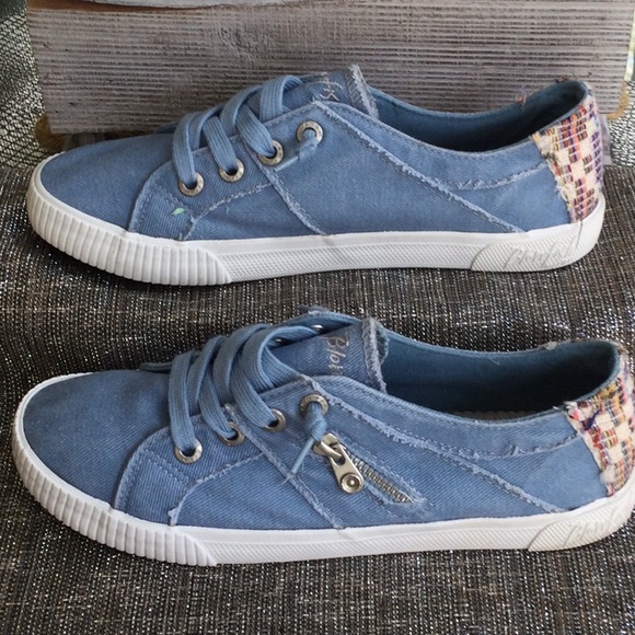 Blowfish Shoes | Blowfish Womans Size 885 Blue Canvas Sneaker | Poshmark